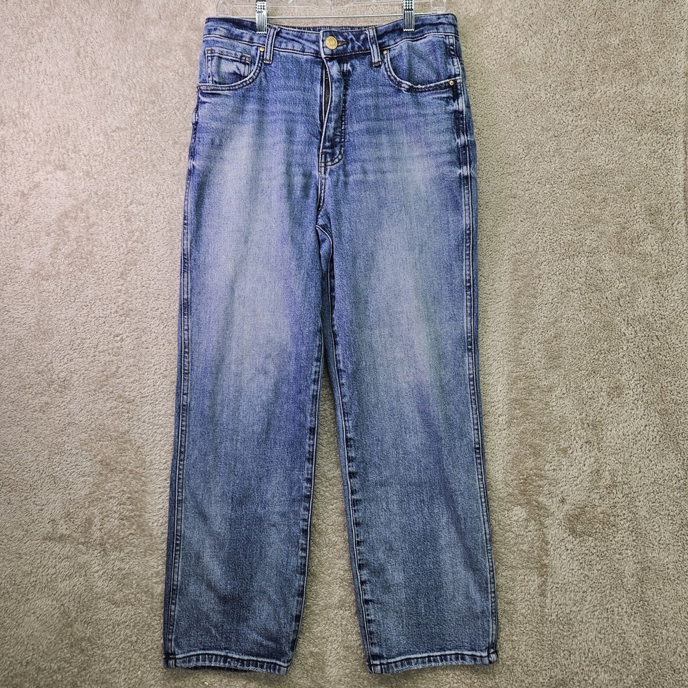 KUT from the Kloth Sz 4 Vintage Wash Melissa Straight Leg Jeans High Rise Denim